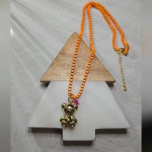 NWT Teddy Bear Necklace